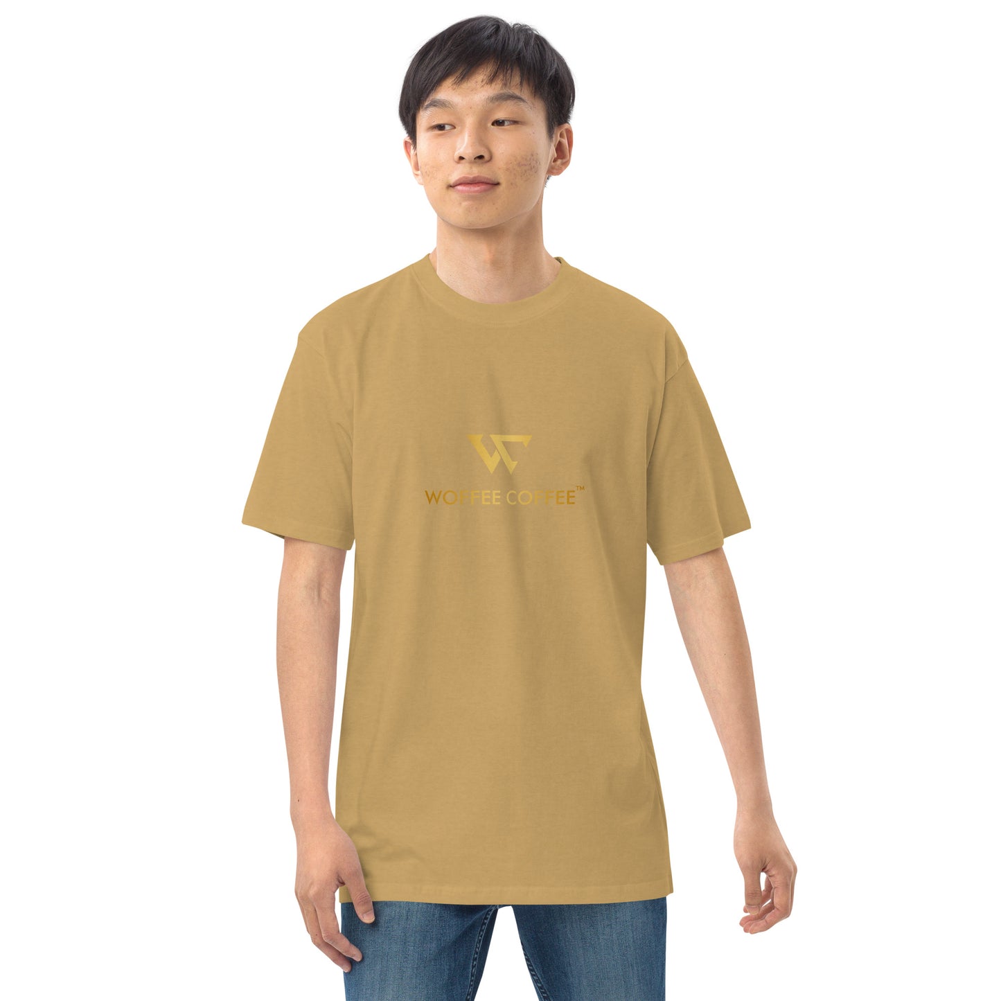Men’s WOFFEE COFFEE Logo Premium Heavyweight Tee Short Sleeve T-Shirt