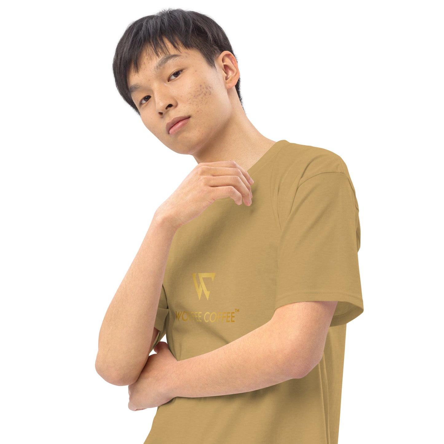 Men’s WOFFEE COFFEE Logo Premium Heavyweight Tee Short Sleeve T-Shirt