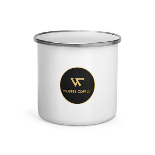 Enamel WOFFEE COFFEE Circle Logo Mug