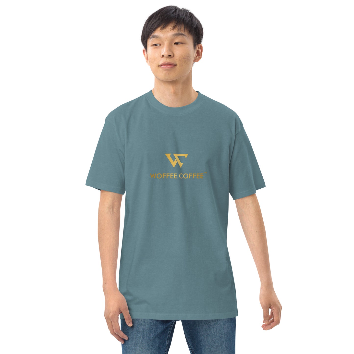 Men’s WOFFEE COFFEE Logo Premium Heavyweight Tee Short Sleeve T-Shirt