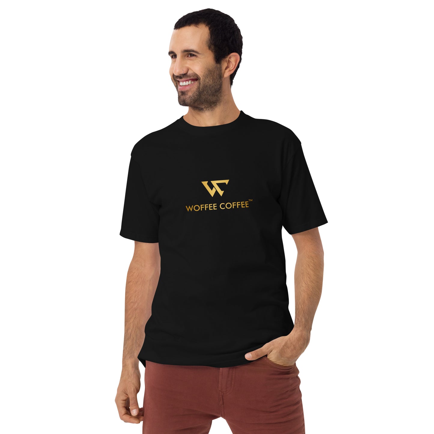 Men’s WOFFEE COFFEE Logo Premium Heavyweight Tee Short Sleeve T-Shirt