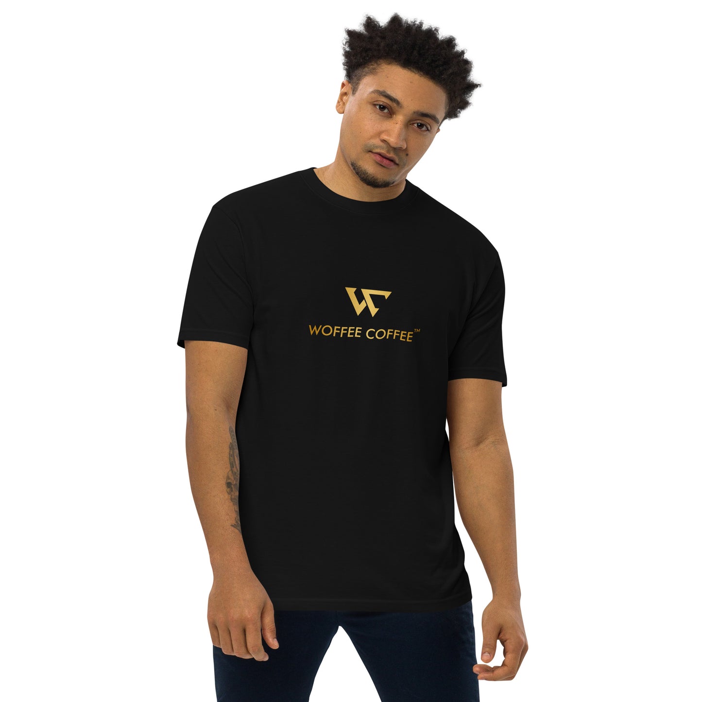 Men’s WOFFEE COFFEE Logo Premium Heavyweight Tee Short Sleeve T-Shirt