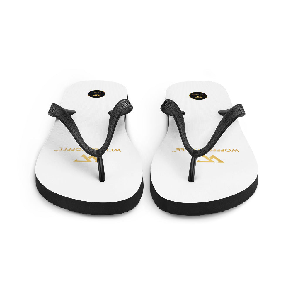 Unisex WOFFEE COFFEE Logo Flip-Flops