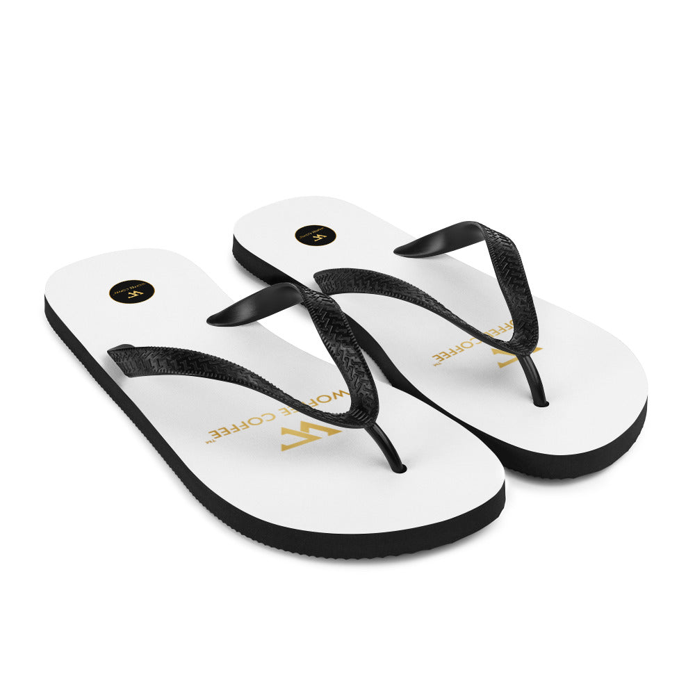 Unisex WOFFEE COFFEE Logo Flip-Flops