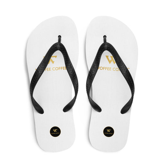 Unisex WOFFEE COFFEE Logo Flip-Flops