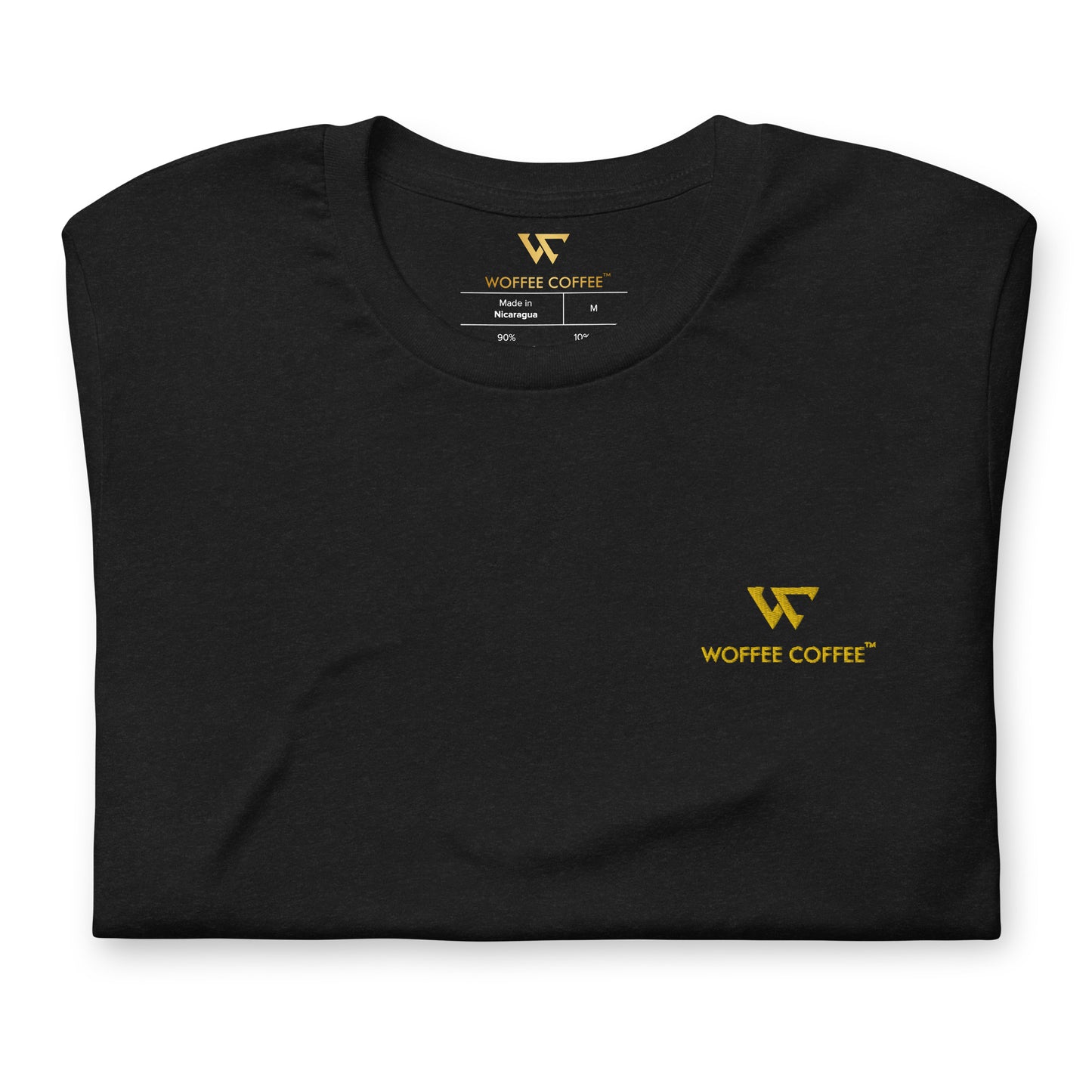 Unisex WOFFEE COFFEE Logo Embroidery Short Sleeve T-Shirt